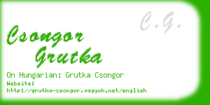 csongor grutka business card